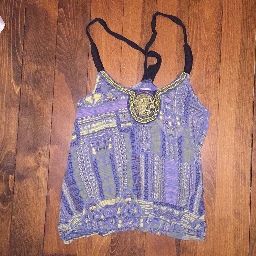 Free People cross-back pattern shirt